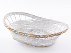 Cesto ovale svasato in vimini, 51x36x17 cm (kit da 3)