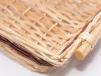 Cesto rettangolare in vimini naturale, 55x38H13 cm (kit da 3)