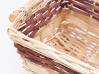 Cesto rettangolare in vimini naturale, 55x38H13 cm (kit da 3)