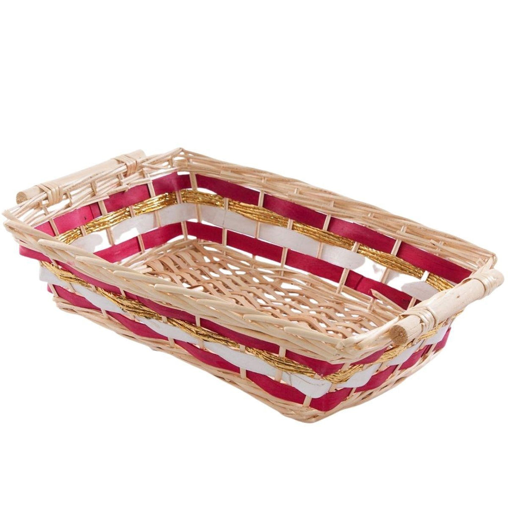 Cesto rettangolare in vimini, 48x34H12 cm (kit da 5)