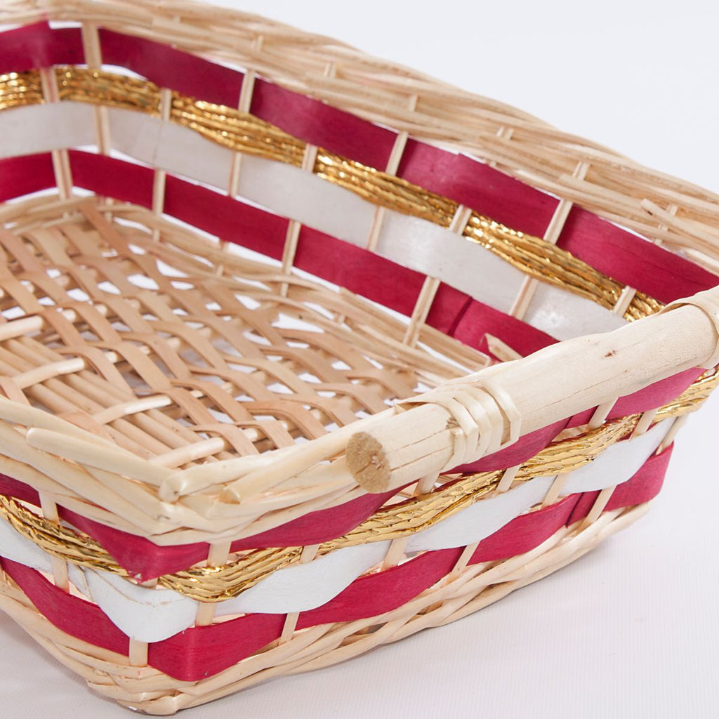 Cesto rettangolare in vimini, 48x34H12 cm (kit da 5)