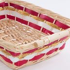 Cesto rettangolare in vimini, 48x34H12 cm (kit da 5)