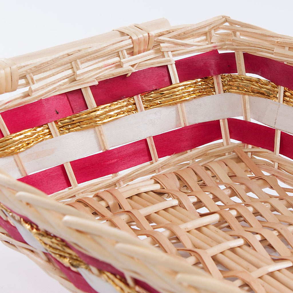 Cesto rettangolare in vimini, 48x34H12 cm (kit da 5)