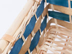 Cesto rettangolare in vimini con manici in legno, 55x38H13 cm (kit da 3)