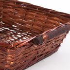 Cesto rettangolare marrone in vimini, 48x34H12 cm (kit da 5)