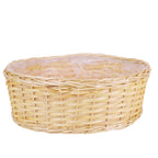 Ciotole rotonde in vimini bianco, set da 4, Ø52H18 cm
