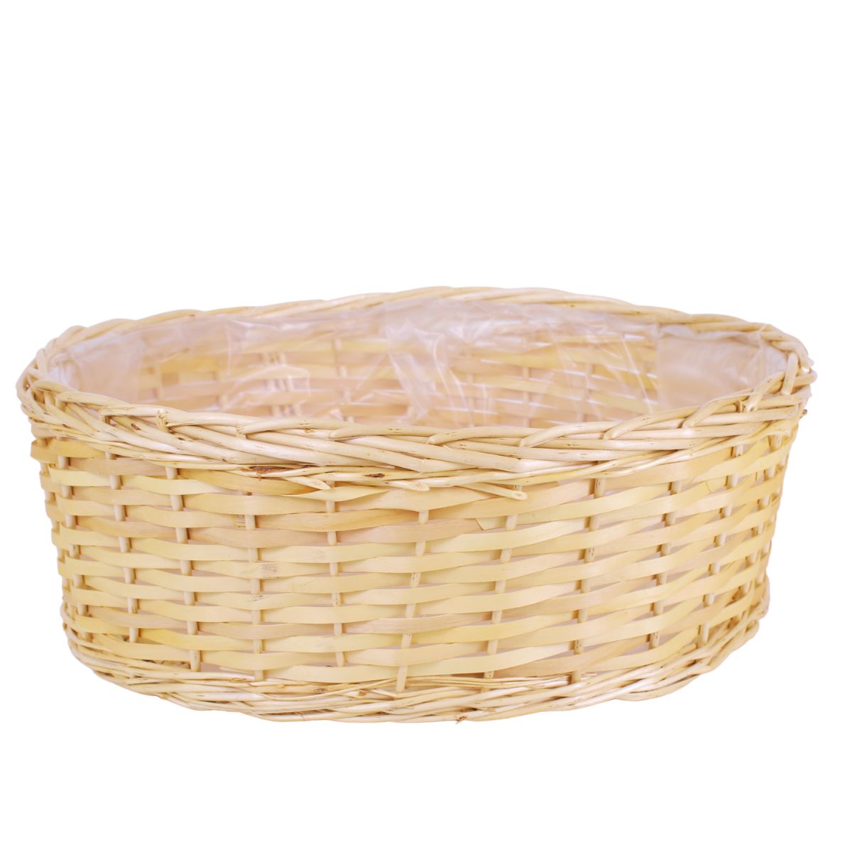 Ciotole rotonde in vimini bianco, set da 4, Ø52H18 cm