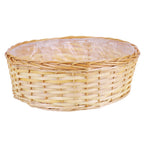 Ciotole rotonde in vimini bianco, set da 4, Ø52H18 cm