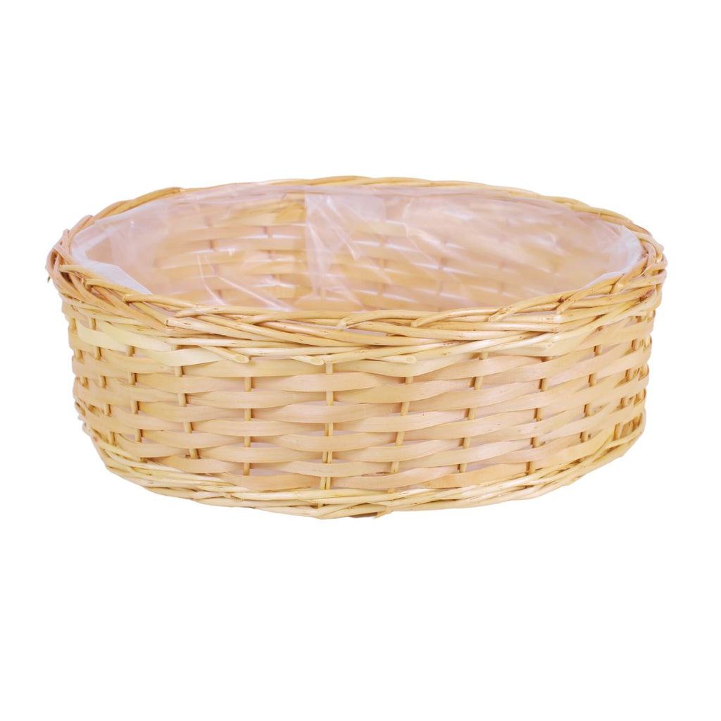 Ciotole rotonde in vimini bianco, set da 4, Ø52H18 cm