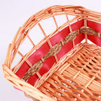 Cesto da confezionamento rettangolare in vimini rosso, 51x36x12/17 cm (kit da 5)