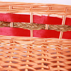 Cesto da confezionamento rettangolare in vimini rosso, 51x36x12/17 cm (kit da 5)