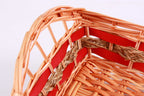 Cesto rettangolare in vimini rosso, 36x25xH10/13 cm (kit da 10)