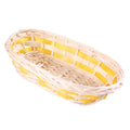 Cesto ovale in vimini giallo, 35x20xH9 cm (kit da 10)