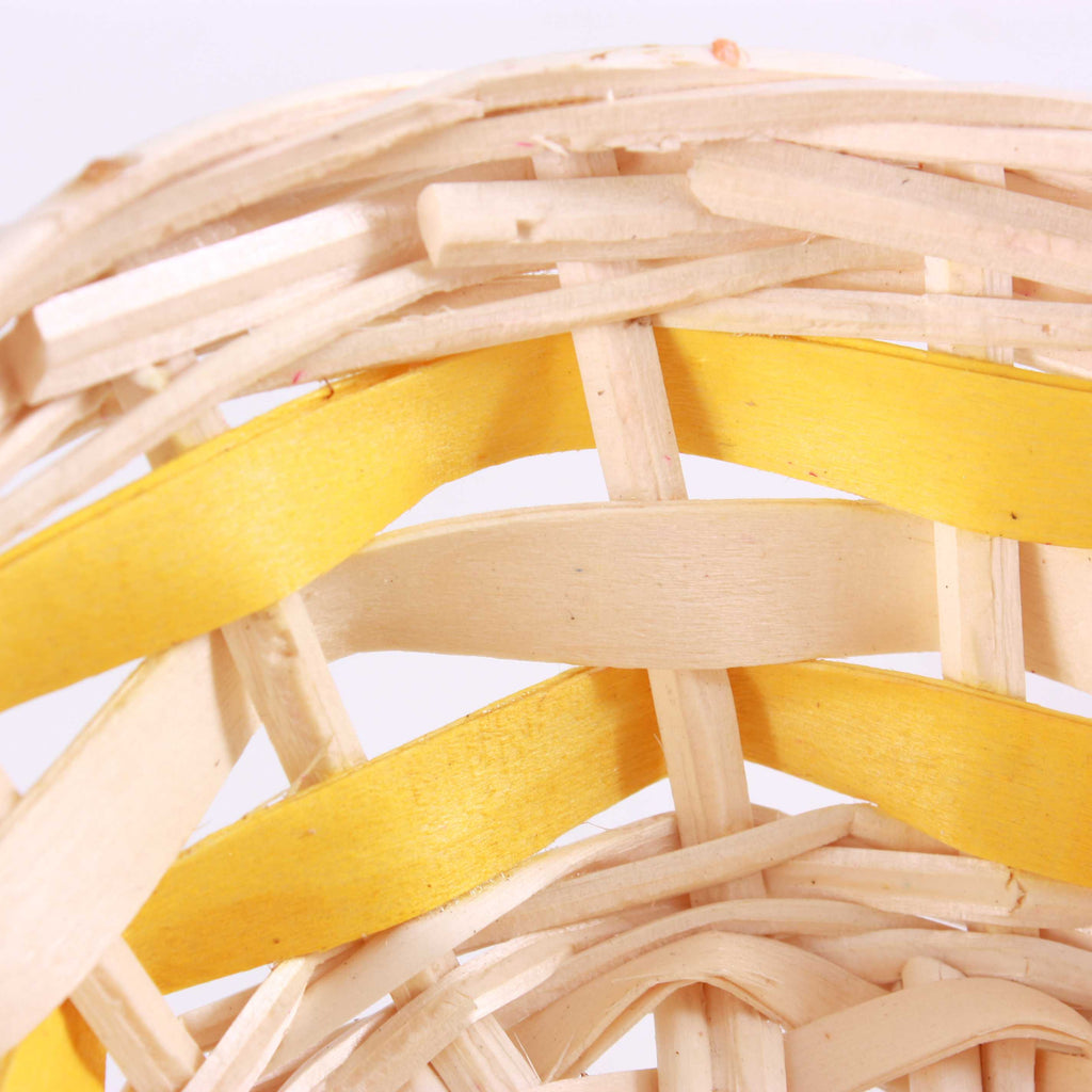 Cesto ovale in vimini giallo, 35x20xH9 cm (kit da 10)