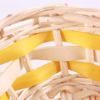 Cesto ovale in vimini giallo, 35x20xH9 cm (kit da 10)
