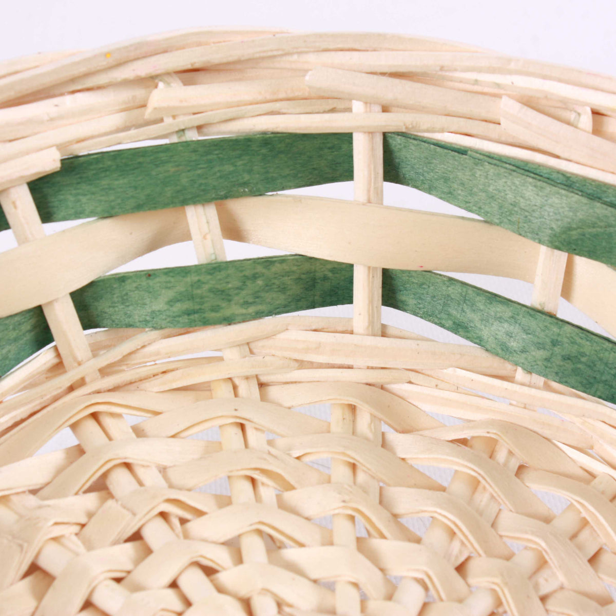 Cesto rotondo in vimini verde, Ø30H9 cm (kit da 10)