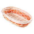 Cesto ovale in vimini arancione, 35x20x9 cm (kit da 10)