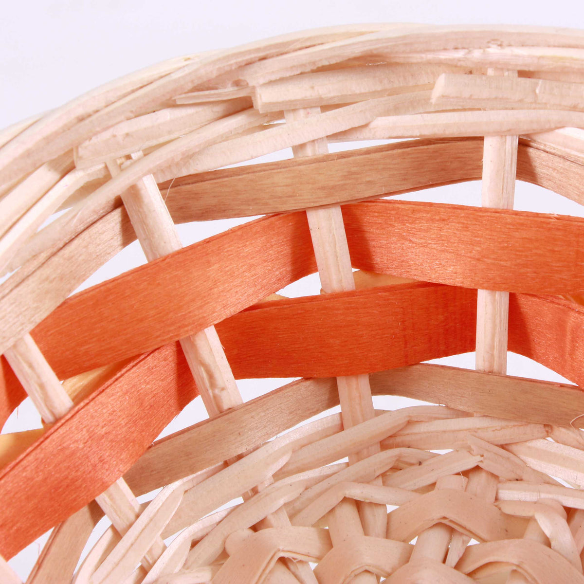Cesto ovale in vimini arancione, 35x20x9 cm (kit da 10)