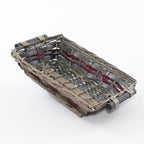 Cesto rettangolare in vimini, 40x27H10 cm (kit da 5)