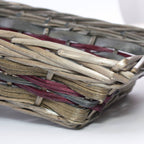 Cesto rettangolare in vimini, 40x27H10 cm (kit da 5)