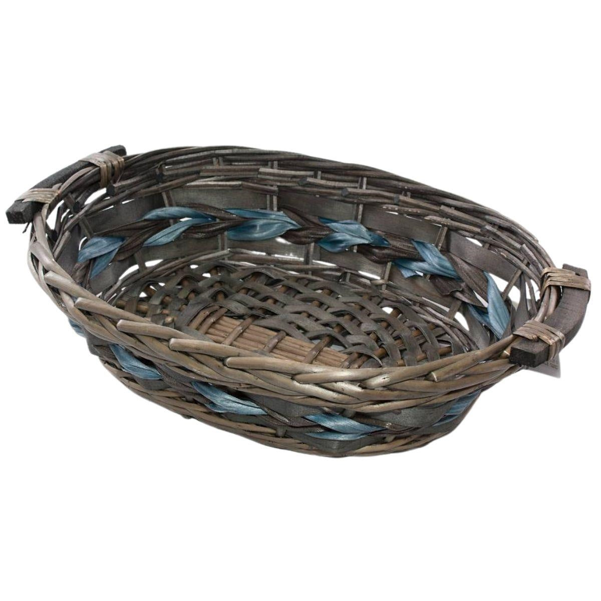 Cesto da confezione ovale in vimini, 41x28x10 cm (kit da 5)