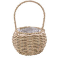 Cesto rotondo in cordoncino con manico, Ø17H14/32 cm (kit da 3)