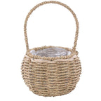 Cesto rotondo in cordoncino con manico, Ø17H14/32 cm (kit da 3)