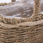 Cesto a barchetta in cordoncino con manico, 25x15x10-14/30 cm (kit da 3)