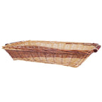 Cesto rettangolare in vimini grosso, 83x51H16 cm