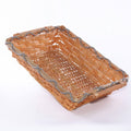 Cesto rettangolare in vimini color miele, 55x38H13 cm (kit da 3)