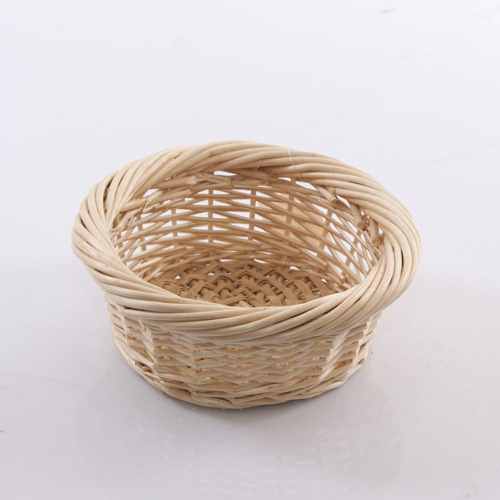 Ciotola in vimini bianco (kit da 5)