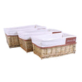 Cesto vimini fodera natural life, 45x30x18 cm