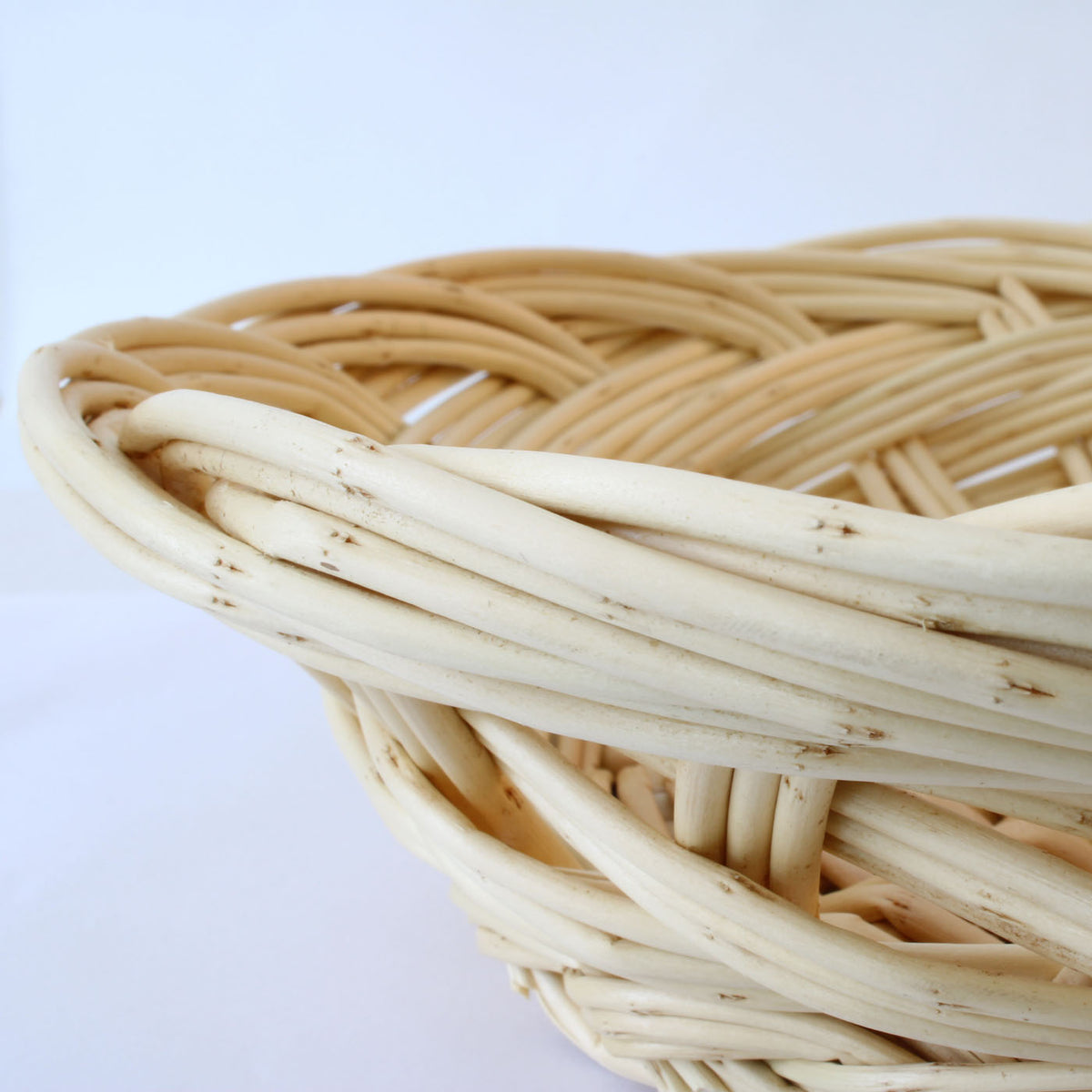 Portapane in vimini bianco, Ø24/18H7 cm (kit da 5)