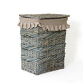 Portabiancheria rettangolare in vimini grigio, 31x21H40 cm