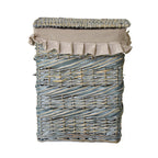 Portabiancheria rettangolare in vimini grigio, 45x33H56 cm, set di 3