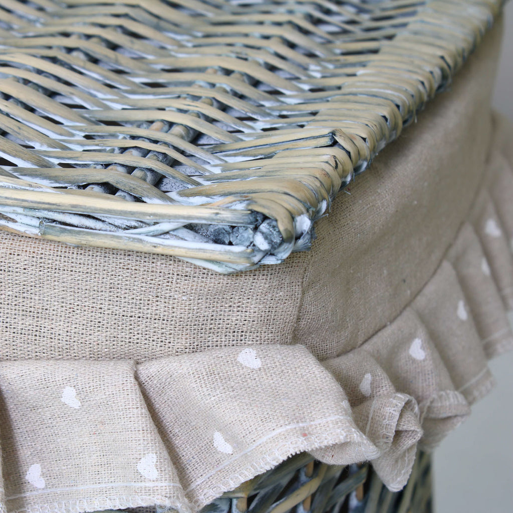 Portabiancheria rettangolare in vimini grigio, 45x33H56 cm, set di 3