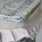 Portabiancheria rettangolare in vimini grigio, 45x33H56 cm, set di 3