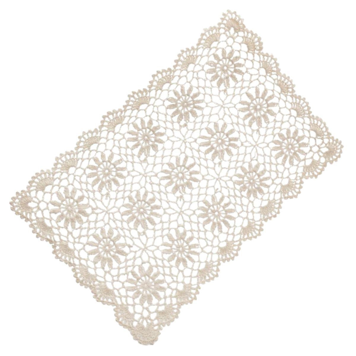 Tovaglietta da colazione in pizzo bianco, 45x30 cm (kit da 3)