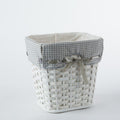 Gettacarte in bambù bianco, 25x20H26 cm (kit da 3)