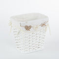 Gettacarta in bambù bianco, 25x20x26 cm