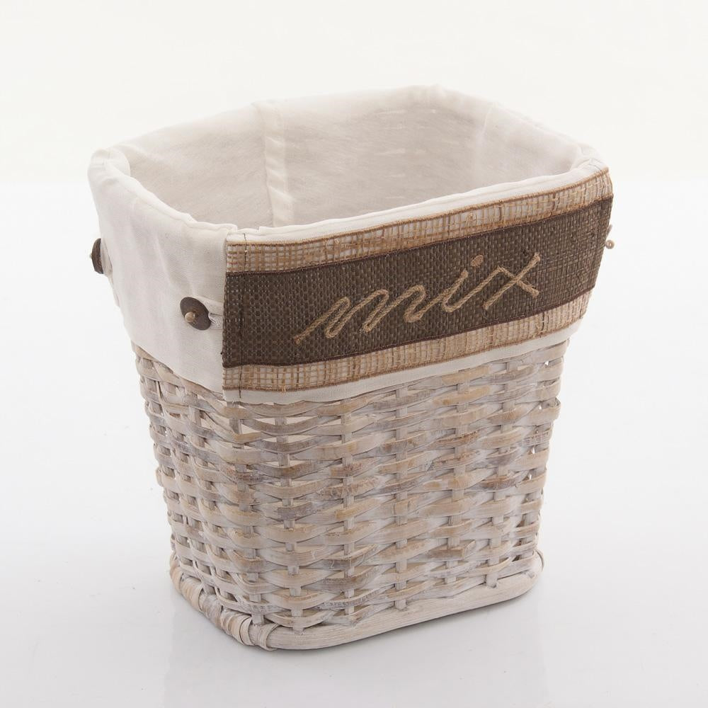 Gettacarte in rattan mix, 25x20x25 cm