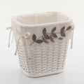 Gettacarte in rattan bianco, 25x20H25 cm