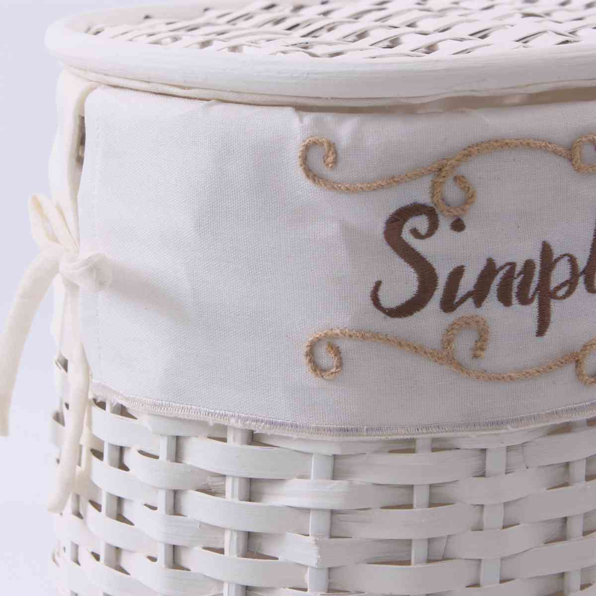 Portabiancheria bianco in bamboo "Simply Beautiful"