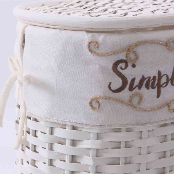 Portabiancheria bianco in bamboo "Simply Beautiful"