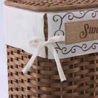 Portabiancheria marrone in bambù, set di 3, 48x36H58 cm