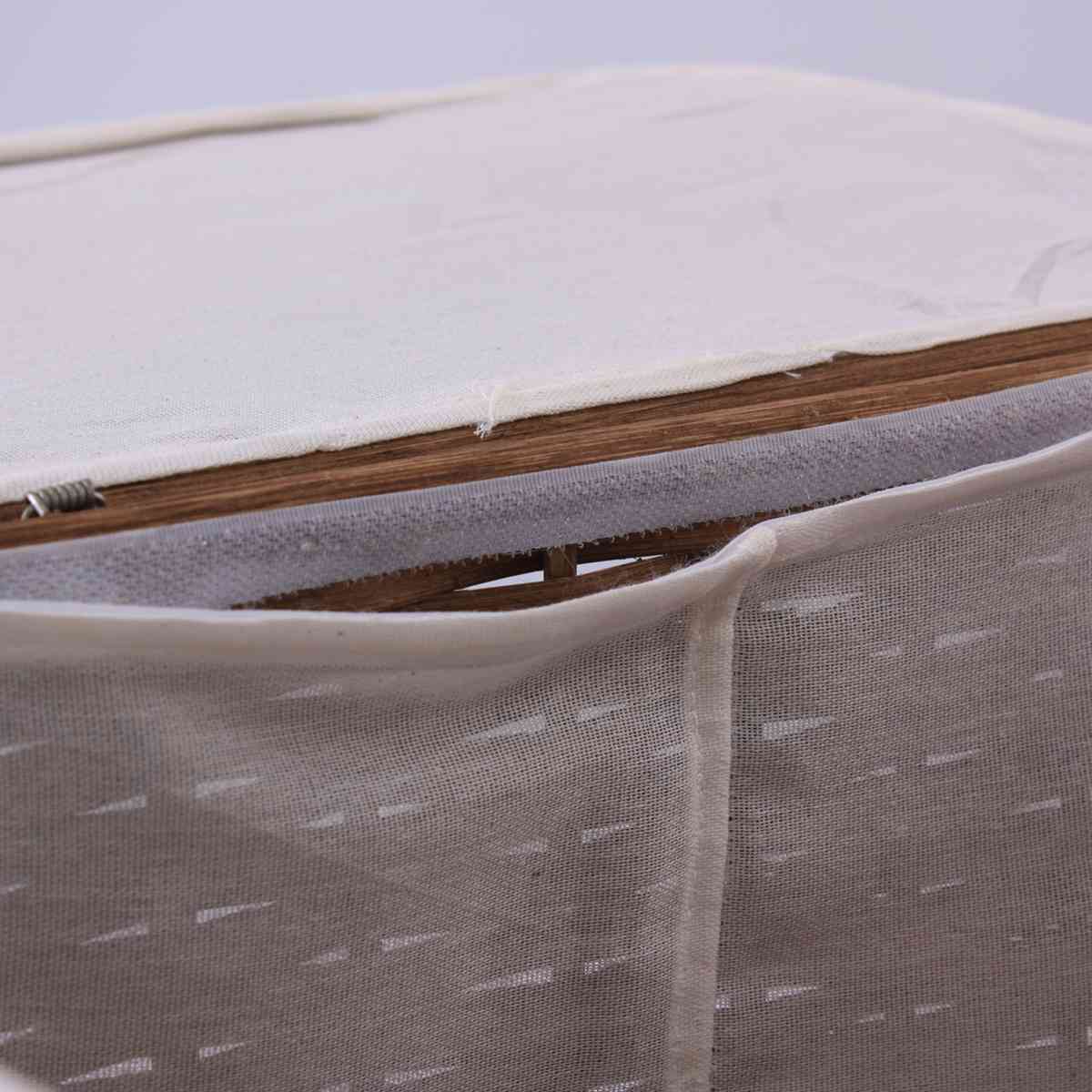 Portabiancheria marrone in bambù, set di 3, 48x36H58 cm