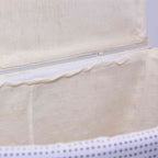 Portabiancheria semirotondo in bambu' bianco, 48x36H58 cm, set di 3