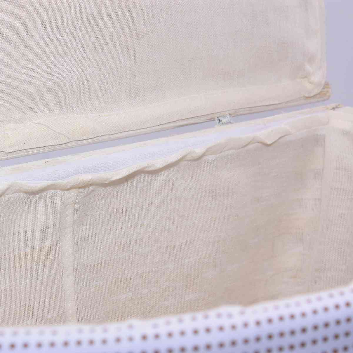 Portabiancheria semirotondo in bambu' bianco, 48x36H58 cm, set di 3