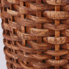 Portabiancheria ovale in rattan brunito, set di 3, 48x36H58 cm