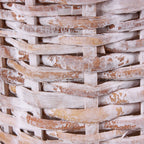 Portabiancheria in rattan sbiancato, 48x36H58 cm, set di 3